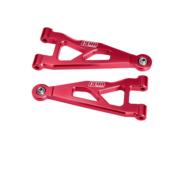 Aluminum 7075-T6 Alloy Front Lower Suspension Arms For Arrma 1/16 Mini Kraton 3S Speed Truck-ARA2508 Upgrades - Red