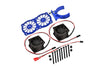 Aluminum 7075-T6 Motor Heatsink With Dual Cooling Fan And Adjustable Mount For 1:5 Arrma KRATON 8S BLX / OUTCAST 8S BLX / Traxxas X MAXX 6S / X MAXX 8S / 1:7 XO-01 - Blue