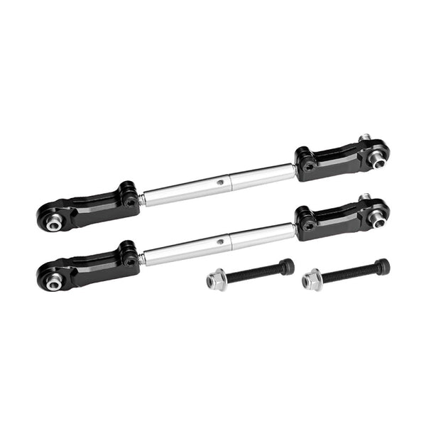 Aluminum Alloy 6061-T6+Stainless Steel Adjustable Rear Upper Arm Tie Rod For Arrma 1:5 KRATON 8S / OUTCAST 8S / KRATON EXB / OUTCAST EXB Upgrade Parts - Black