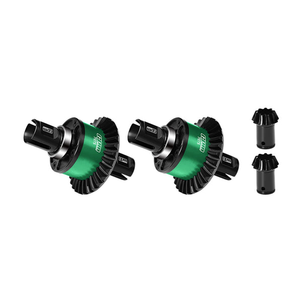 20CrInTiH Steel + 7075 Alloy Front & Rear Complete Differential 30/9T For ARRMA 1/5 KRATON 8S EXB OUTCAST 8S EXB - Green