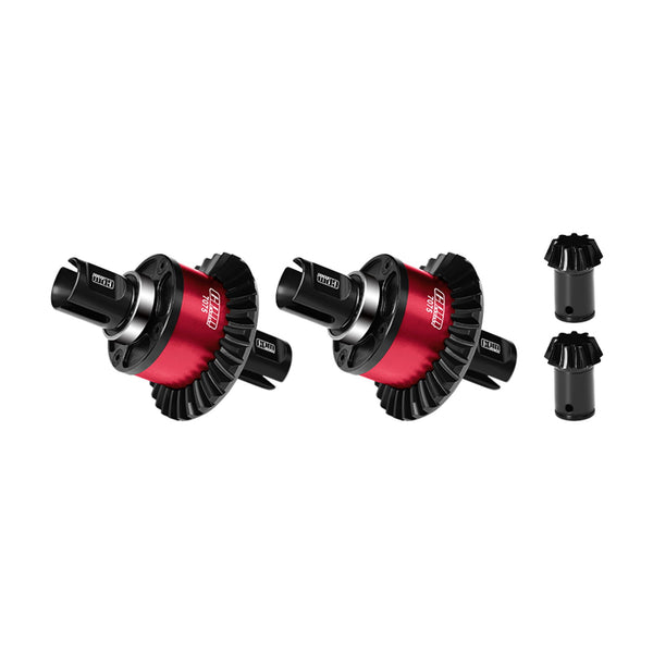 20CrInTiH Steel + 7075 Alloy Front & Rear Complete Differential 30/9T For ARRMA 1/5 KRATON 8S EXB OUTCAST 8S EXB - Red