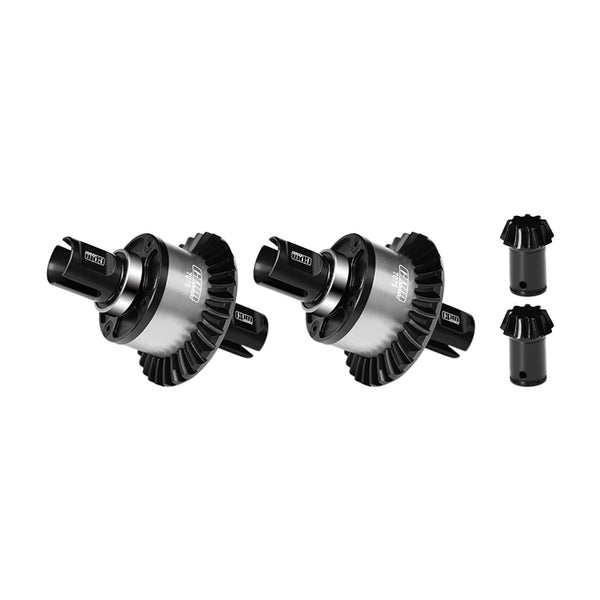 20CrInTiH Steel + 7075 Alloy Front & Rear Complete Differential 30/9T For ARRMA 1/5 KRATON 8S EXB OUTCAST 8S EXB - Silver