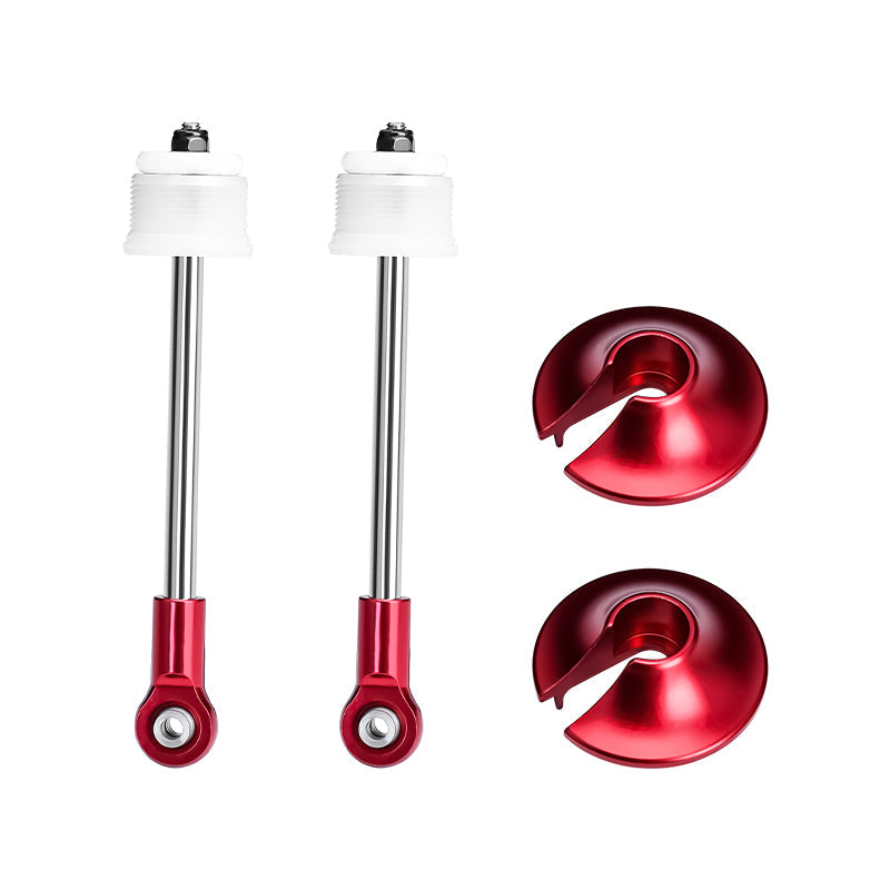 4140 Carbon Steel + Aluminum 6061-T6 Front Shock Absorber Shaft Core Kit For Arrma 1:5 Kraton 8S 4X4 / Kraton 8S EXB Brushless Speed Truck Upgrades - Red