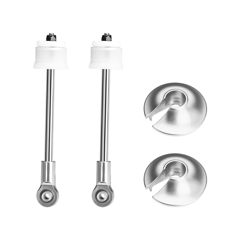 4140 Carbon Steel + Aluminum 6061-T6 Front Shock Absorber Shaft Core Kit For Arrma 1:5 Kraton 8S 4X4 / Kraton 8S EXB Brushless Speed Truck Upgrades - Silver