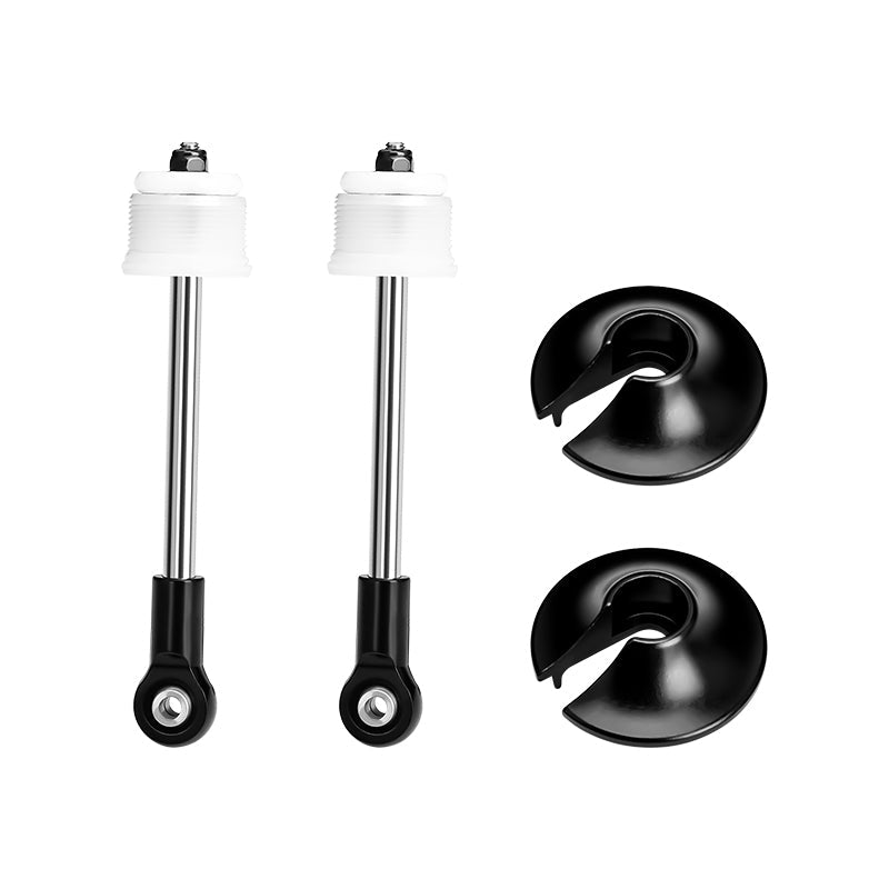4140 Carbon Steel + Aluminum 6061-T6 Rear Shock Absorber Shaft Core Kit For Arrma 1:5 Kraton 8S EXB 4X4 Brushless Speed Truck / Outcast 8S EXB 4X4 Brushless Stunt Truck Upgrades - Black