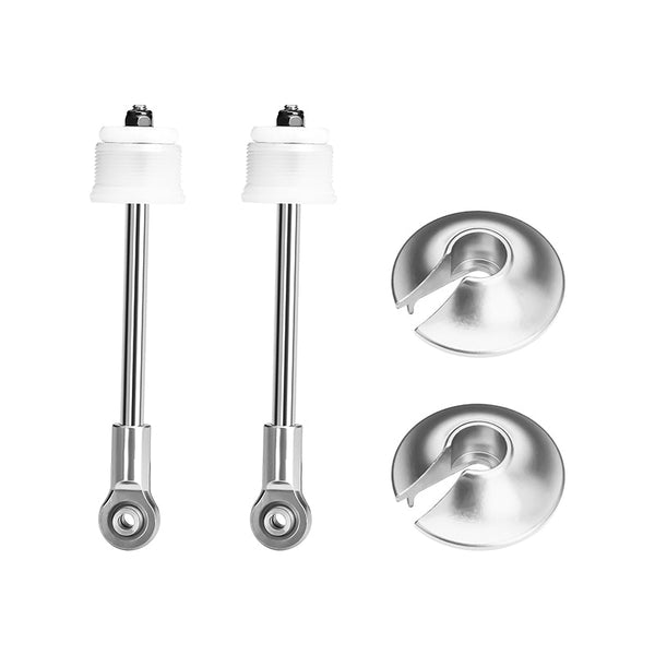 4140 Carbon Steel + Aluminum 6061-T6 Rear Shock Absorber Shaft Core Kit For Arrma 1:5 Kraton 8S EXB 4X4 Brushless Speed Truck / Outcast 8S EXB 4X4 Brushless Stunt Truck Upgrades - Silver