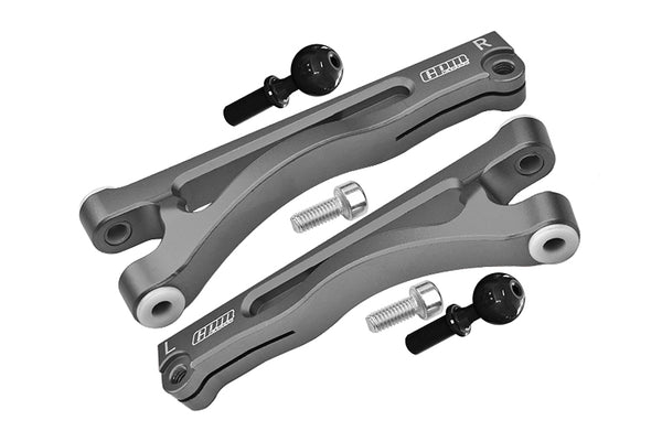 Arrma 1/7 Mojave 6S BLX Aluminum Front Upper Arms - 2Pc Set Gray Silver