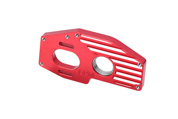 Aluminum 7075 Motor Mount Plate For Center Diff (Larger Inner Bearings) For Arrma 1:8 MOJAVE 4X4 4S-ARA4404 / 1:10 OUTCAST 4X4 4S V2-ARA4410V2 / KRATON 4X4 4S V2-ARA4408V2 Upgrades - Red
