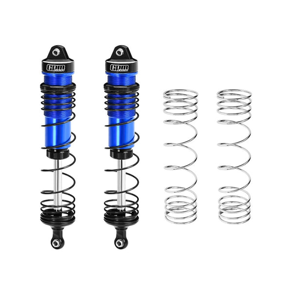 Aluminum 6061-T6 Alloy Progressive Spring Front Shock 132mm For Arrma 1/8 MOJAVE 4X4 4S BLX Desert Truck RTR-ARA4404 Upgrades - Blue