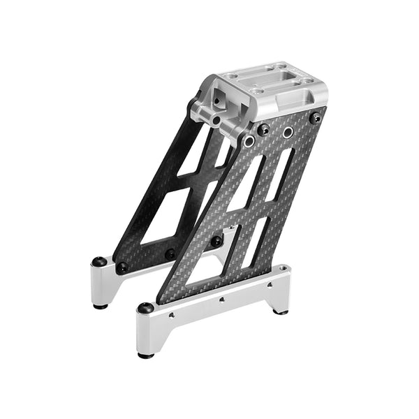 Aluminum 7075-T6 Alloy + Carbon Fiber Center Tower For Arrma 1/5 Outcast 8S EXB Kraton 8S EXB Upgrade Parts - Silver