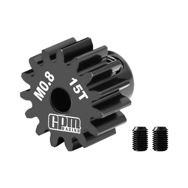 R/C Car Upgrade Parts : 40Cr Steel Motor Gear 15T (32 Pitch, Module 0.8mm, Motor Tooth Diameter 3.175mm, Tooth Surface Outer Diameter 13.5mm)