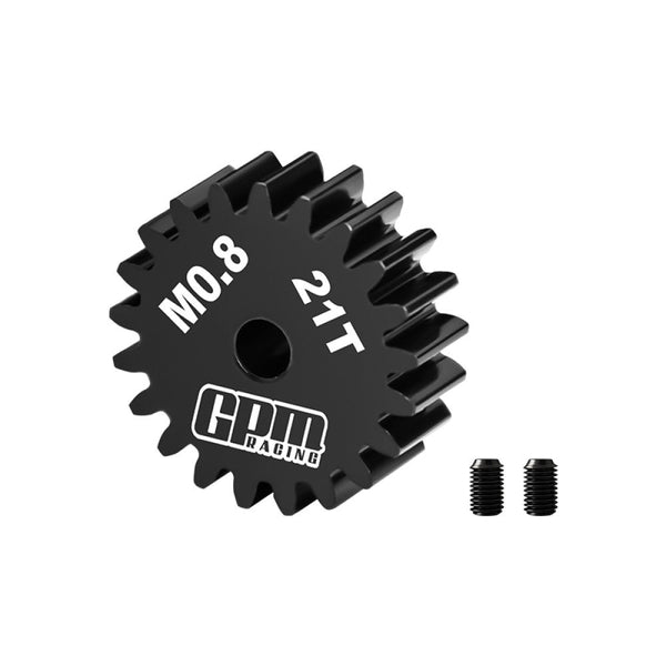 R/C Car Upgrade Parts : 40Cr Steel Motor Gear 21T (32 Pitch, Module 0.8mm, Motor Tooth Diameter 3.175mm, Tooth Surface Outer Diameter 18.4mm)