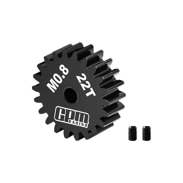 R/C Car Upgrade Parts : 40Cr Steel Motor Gear 22T (32 Pitch, Module 0.8mm, Motor Tooth Diameter 3.175mm, Tooth Surface Outer Diameter 19mm)