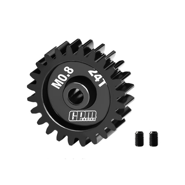 R/C Car Upgrade Parts : 40Cr Steel Motor Gear 24T (32 Pitch, Module 0.8mm, Motor Tooth Diameter 3.175mm, Tooth Surface Outer Diameter 20.6mm)