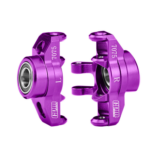 Aluminum 7075 Front Steering Block for Arrma 1/18 Granite GROM MEGA 380 Brushed 4X4 Monster Truck ARA2102 Upgrade Parts - Purple