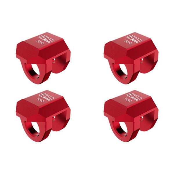 Aluminum 7075 Alloy Front & Rear Shock Cap Protector For Arrma 1:14 TYPHON GROM / 1:16 MOJAVE GROM / 1:18 GRANITE GROM Small-Scale Monster Truck Upgrades - Red