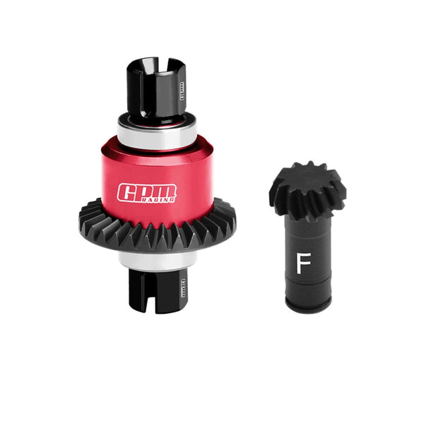 4140 Carbon Steel + 7075 Alloy Front Differential Gear Set 12/30T For Arrma 1:18 GRANITE GROM / 1:16 MOJAVE GROM / 1:14 TYPHON GROM - Red