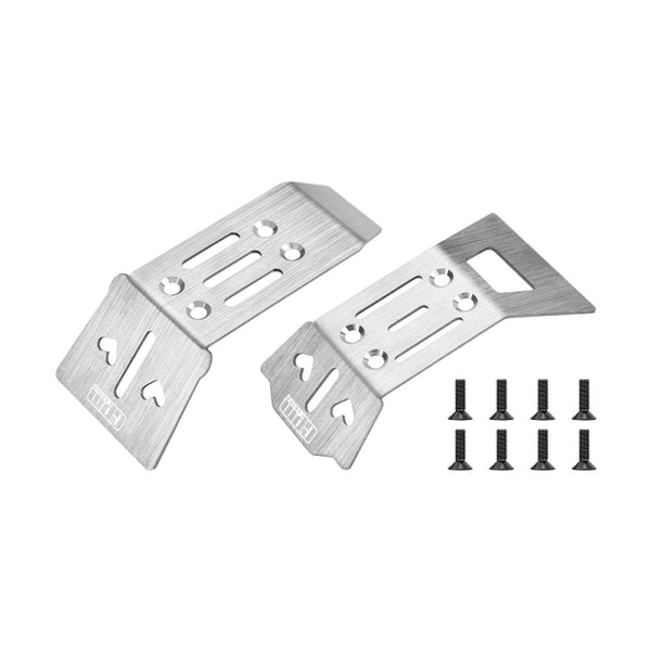 Stainless Steel Front And Rear Chassis Skid For Arrma 1/18 GRANITE GROM Brushed Monster Truck-ARA2102 Upgrades