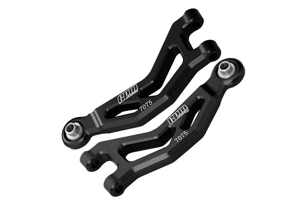 Aluminum 7075 Alloy Front Upper Suspension Arms For Arrma 1/14 MOJAVE GROM MEGA 380 BRUSHED 4X4 SMALL SCALE DESERT TRUCK RTR-ARA2104 Upgrades - Black