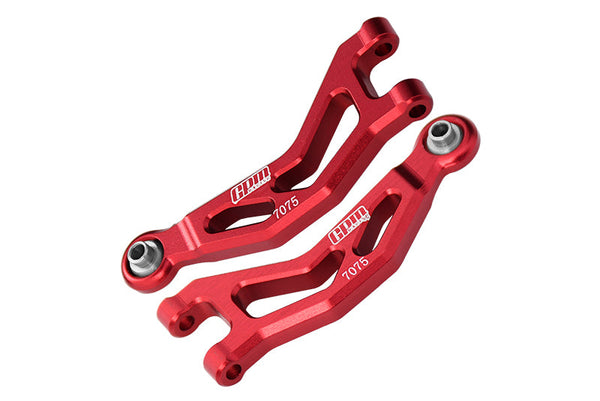 Aluminum 7075 Alloy Front Upper Suspension Arms For Arrma 1/14 MOJAVE GROM MEGA 380 BRUSHED 4X4 SMALL SCALE DESERT TRUCK RTR-ARA2104 Upgrades - Red