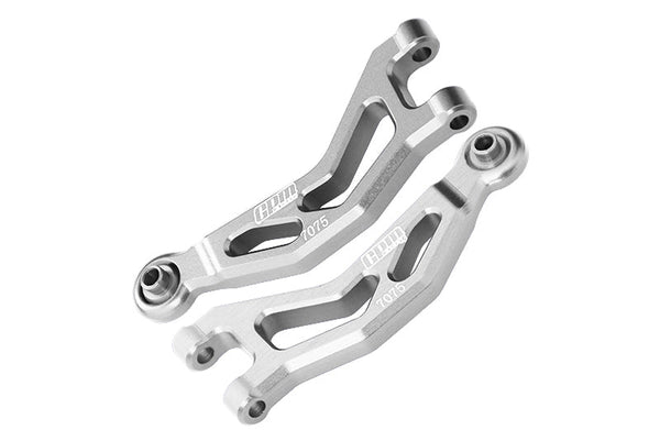 Aluminum 7075 Alloy Front Upper Suspension Arms For Arrma 1/14 MOJAVE GROM MEGA 380 BRUSHED 4X4 SMALL SCALE DESERT TRUCK RTR-ARA2104 Upgrades - Silver