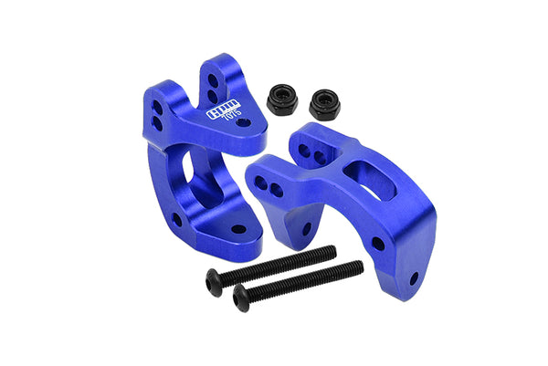 Aluminum 7075 Front C Hubs For Arrma 1/10 GORGON 4X2 Mega 550 Brushed Monster Truck-ARA3230 Upgrades - Blue