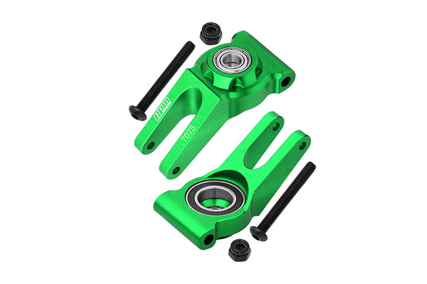 Aluminum 7075 Rear Hub (Larger Inner Bearings) For Arrma 1:10 GORGON / SENTON / VORTEKS / SENTON V3 / BIG ROCK / BIG ROCK V3 / GRANITE / GRANITE V3 / VORTEKS / 1:8 TYPHON Upgrade Parts - Green