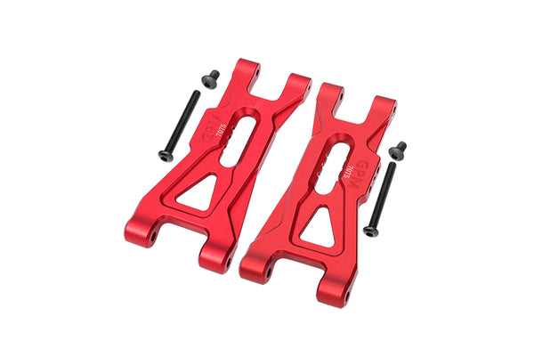 Aluminum 7075 Front Lower Suspension Arms For Arrma 1/10 GORGON 4X2 Mega 550 Brushed Monster Truck-ARA3230 - Red