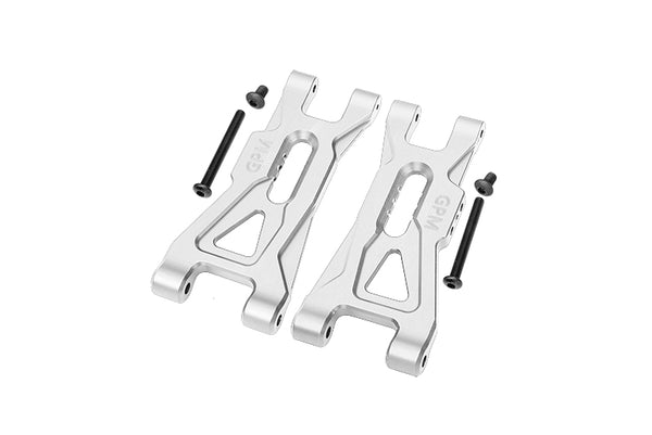 Aluminum 7075 Front Lower Suspension Arms For Arrma 1/10 GORGON 4X2 Mega 550 Brushed Monster Truck-ARA3230 - Silver