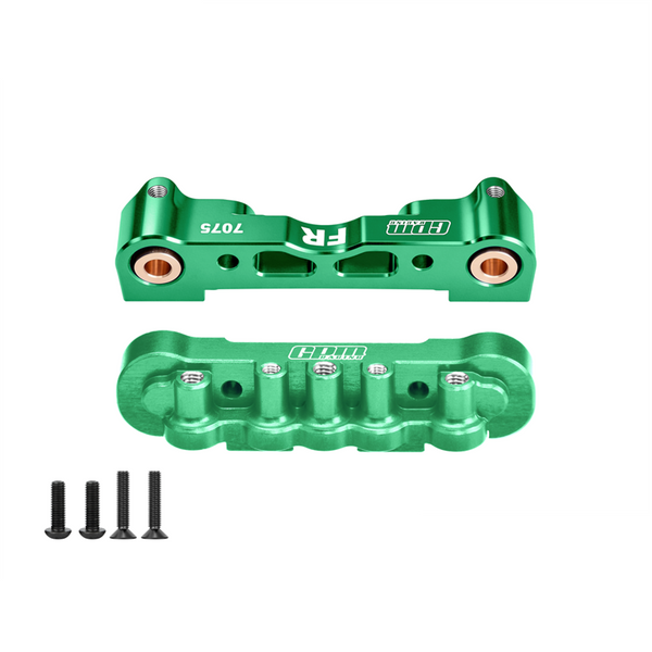 Aluminum 7075 Alloy Front Bumper Mount & Lower Suspension Mount For ARRMA 1:8 Kraton 6S EXB V6 / Notorious V6 / Outcast 6S / Talion EXB - Green