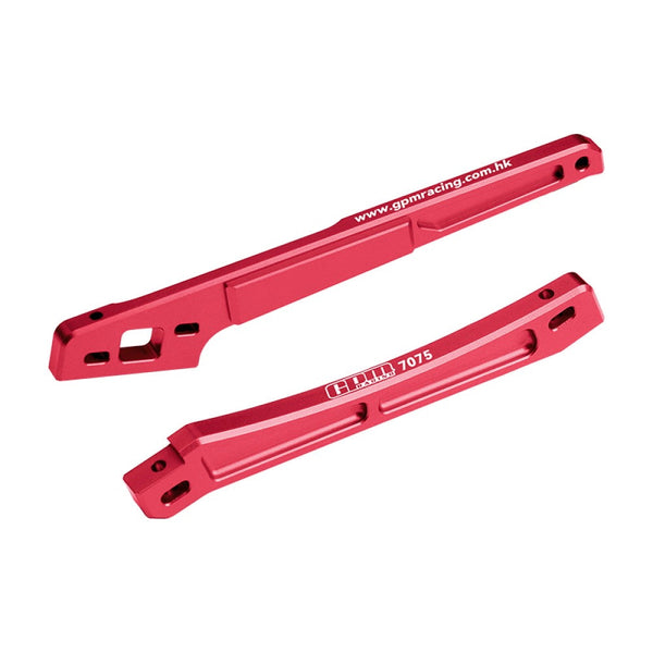Aluminum 7075 Alloy Front And Rear Chassis Brace For Arrma 1/8 KRATON 6S EXB / KRATON 6S V6 Speed Truck Upgrades - Red