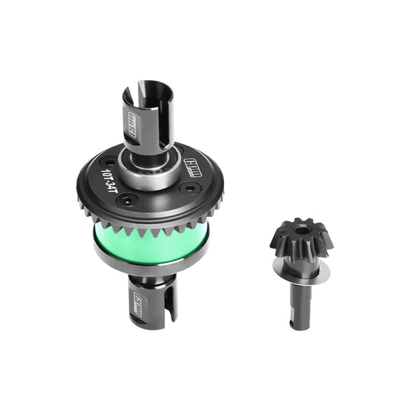 20CrMnTi Steel + 7075 Alloy Front Or Rear Complete Differential For Arrma 1:8 KRATON 6S V6 / NOTORIOUS V6 / OUTCAST / TALION / 1:7 MOJAVE EXB / FIRETEAM / BIG ROCK 6S Upgrade Parts - Green