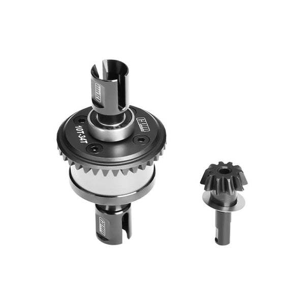 20CrMnTi Steel + 7075 Alloy Front Or Rear Complete Differential For Arrma 1:8 KRATON 6S V6 / NOTORIOUS V6 / OUTCAST / TALION / 1:7 MOJAVE EXB / FIRETEAM / BIG ROCK 6S Upgrade Parts - Silver