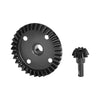 20Crmnti Steel Spiral-Cut Main Diff Gear & Input Gear Set 34T/10T/1.3 Mod For Arrma 1:8 KRATON 6S EXB V2 / V6 / NOTORIOUS V6 / OUTCAST / TALION / 1:7 MOJAVE 6S EXB / FIRETEAM / BIG ROCK - Black