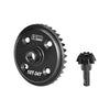 20Crmnti Steel Spiral-Cut Main Diff Gear & Input Gear Set 34T/10T/1.3 Mod For Arrma 1:8 KRATON 6S EXB V2 / V6 / NOTORIOUS V6 / OUTCAST / TALION / 1:7 MOJAVE 6S EXB / FIRETEAM / BIG ROCK - Black