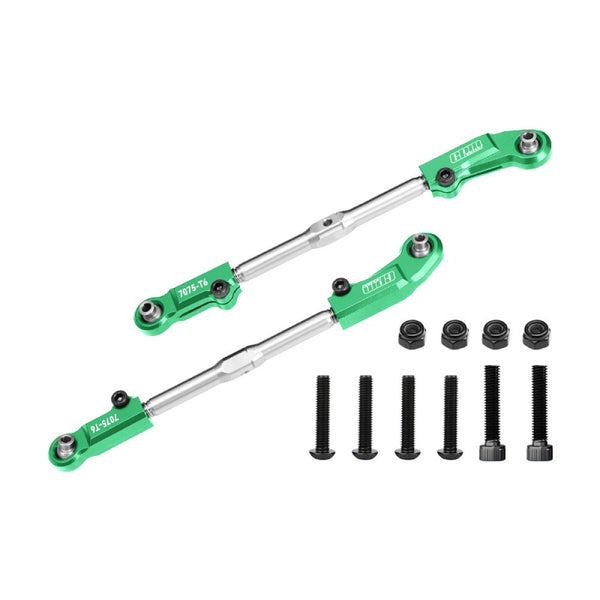 Aluminum 7075-T6 + Stainless Steel Adjustable Front Steering Tie Rod For Arrma 1:8 KRATON 6S EXB V2 V6 / NOTORIOUS V5 V6 / OUTCAST / TALION / 1:7 BIG ROCK 6S Upgrades - Green