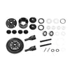 20CrMnTi Steel Main Gear 47T  1.0 + Aluminum 7075 Alloy Center Complete Differential For Arrma 1:8 KRATON 6S / OUTCAST / TALION / NOTORIOUS / 1:7 MOJAVE 6S / FIRETEAM / BIG ROCK - Black
