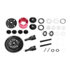 20CrMnTi Steel Main Gear 50T  1.0 + Aluminum 7075 Alloy Center Complete Differential For Arrma 1:8 KRATON 6S / OUTCAST / TALION / NOTORIOUS / 1:7 MOJAVE 6S / FIRETEAM / BIG ROCK - Red