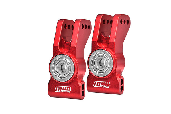 Aluminum 7075 Alloy Rear Hubs (Larger Inner Bearings) For Tekno 1/10 MT410 2.0 4X4 Pro Monster Truck-TKR9501 / SCT410 2.0 4X4 Short Course Truck Kit-TKR9500 Upgrades - Red
