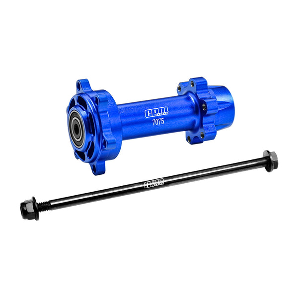 Aluminum 7075-T6 Rear Wheel Hub Hex (Enlarged Inner Bearing) For LOSI 1:4 Promoto-MX Motorcycle Motorbike RTR LOS06000 LOS06002 Upgrades - Blue