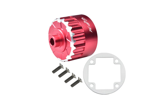 Aluminium Front, Center, Rear Diff Case For LOSI 1:6 4WD Super Baja Rey LOS05013 / Super Baja Rey 2.0 LOS05021 Upgrades - Red
