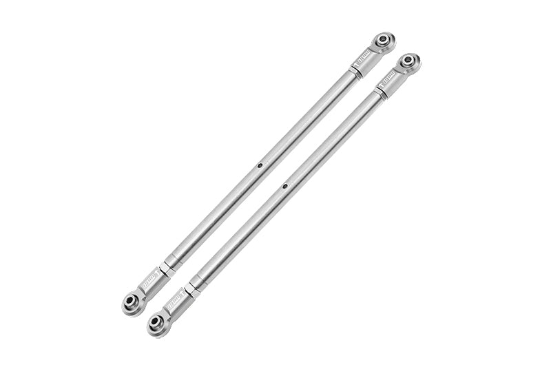 Losi 1/6 4WD Super Baja Rey 2.0 LOS05021 Stainless Steel Adjustable Rear Upper Chassis Link Tie Rods With Aluminium Ends - 2Pc Set Silver
