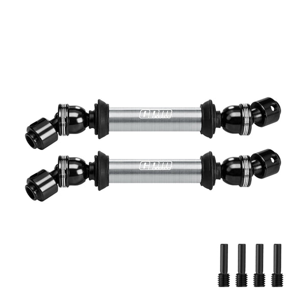 4140 Carbon Steel+Alloy 6061-T6 Center CVD Drive Shaft For Axial 1/10 SCX10 III Jeep CJ-7 SCX10 Pro Rock Crawler Upgrades - Silver