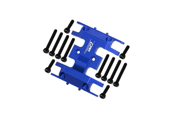 Axial 1/24 SCX24 4WD Deadbolt / Jeep Wrangler Aluminum Lower Gear Cover - 1Pc Set Blue