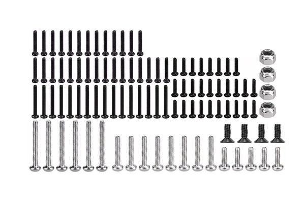 Steel Screws Set 100 Pieces For Axial 1:30 SCX30 Ford Bronco / SCX30 Jeep Wrangler JLU / Chevrolet K10 Rock Crawler Upgrades