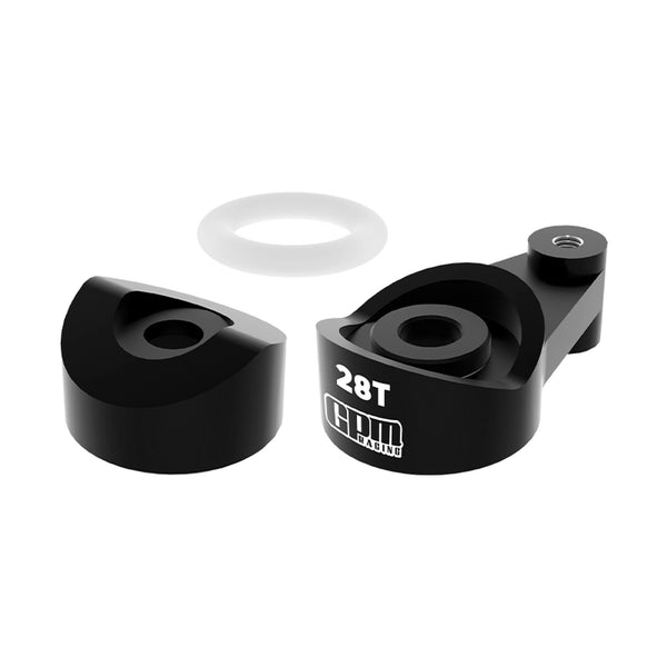 Aluminum 7075 Alloy Steering Horn 28T Servo Saver For Axial 1:30 SCX30 Ford Bronco / SCX30 Jeep Wrangler JLU / Chevrolet K10 Rock Crawler Upgrades - Black