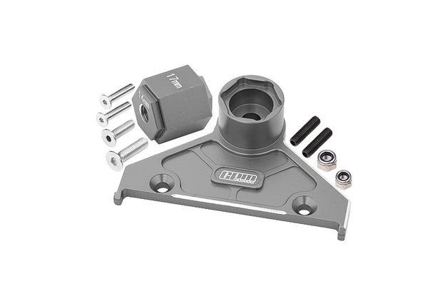 Aluminium Alloy Rear Spare Wheel Positioning Bracket For Axial 1/6 SCX6 Jeep JLU Wrangler AXI05000 - 10Pc Set Gray Silver