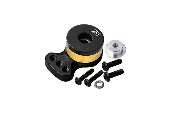 R/C Car Parts : Aluminum 6061 Alloy Hi-Torque Servo Saver For 25T Spline Output Shaft (S) - Black