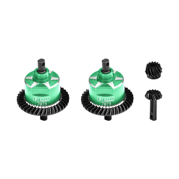 Aluminum 7075 Alloy + 4140 Carbon Steel Front & Rear Complete Differential For Traxxas 1:10 Slash 4X4 / Rustler VXL / Hoss VXL 3S / Ford F-150 / Stampede / Jato 4X4 2S 4S / 1:7 XO-01 - Green