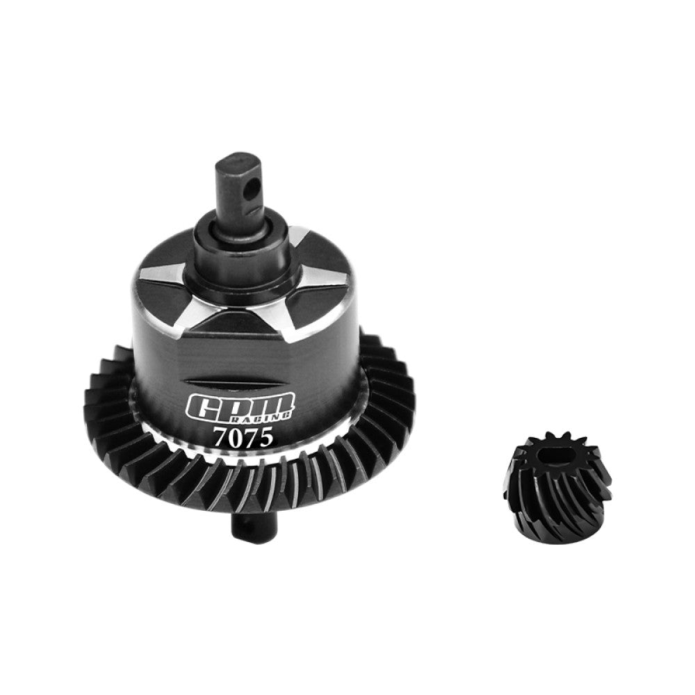 4140 Carbon Steel + Aluminum 7075 Alloy Rear Complete Differential FOR Traxxas 1:10 Slash 4X4 / Slash Low-CG / Hoss 3S / Rustler VXL / 1:7 XO-01 / 1:8 Jato 4X4 VXL Upgrade Parts - Black